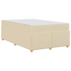 Estructura de cama con colchón Crema 120 x 200 cm tela