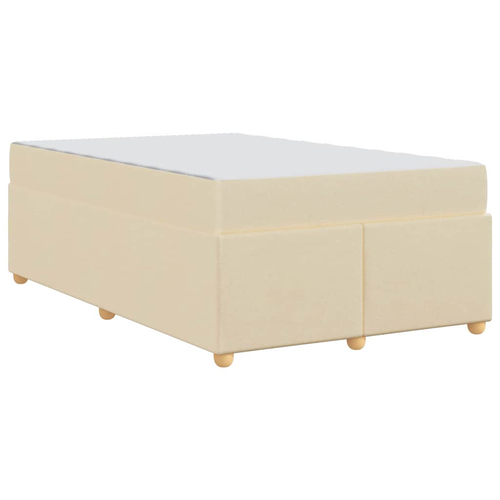 Estructura de cama con colchón Crema 120 x 200 cm tela