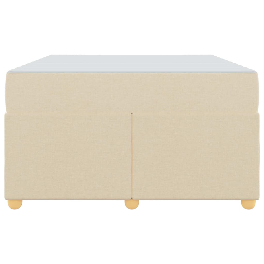 Estructura de cama con colchón Crema 120 x 200 cm tela