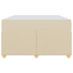 Estructura de cama con colchón Crema 120 x 200 cm tela