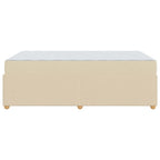 Estructura de cama con colchón Crema 120 x 200 cm tela