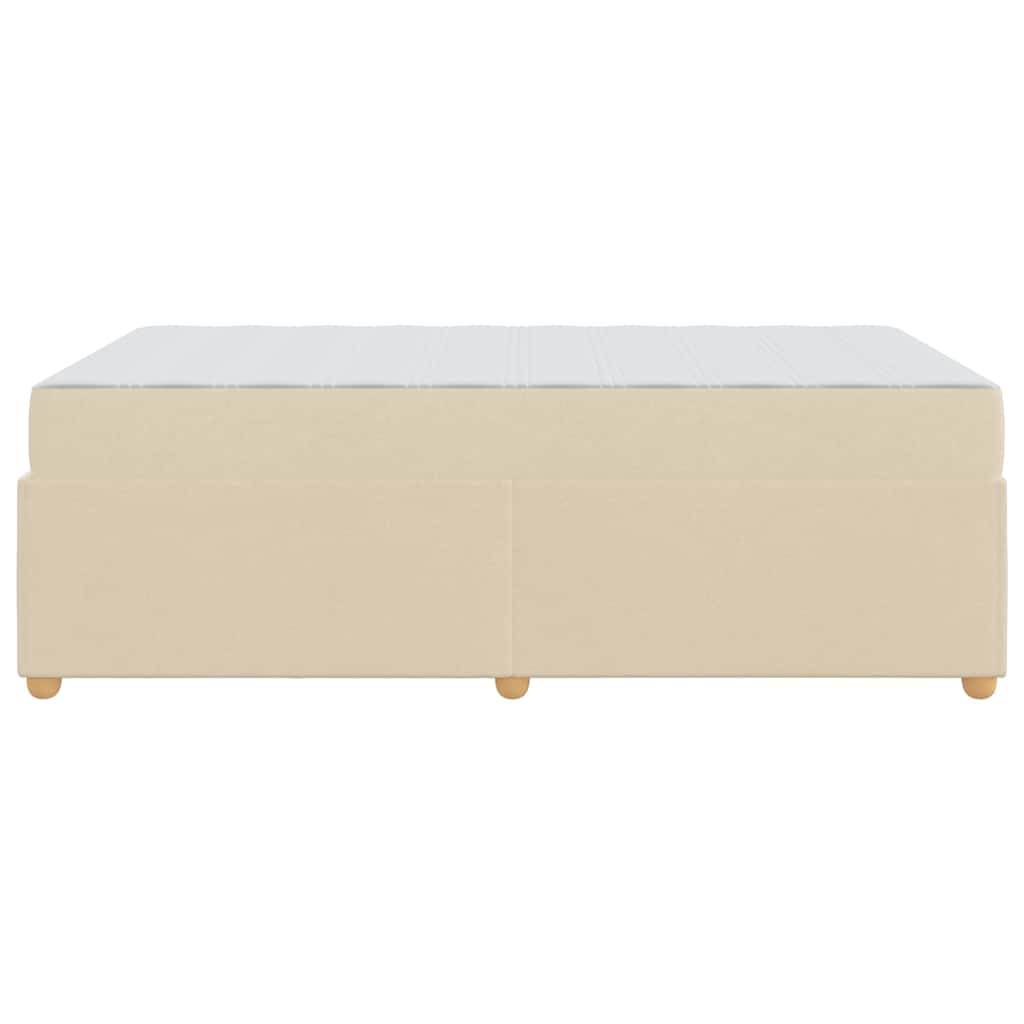 Estructura de cama con colchón Crema 120 x 200 cm tela