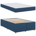 Estructura de cama con colchón Azul 120 x 200 cm tela