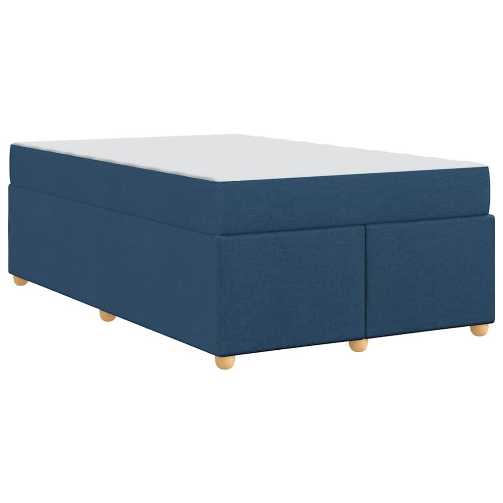 Estructura de cama con colchón Azul 120 x 200 cm tela