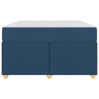 Estructura de cama con colchón Azul 120 x 200 cm tela