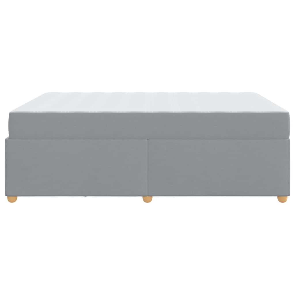 Estructura de cama con colchón Gris Claro 140 x 200 cm tela