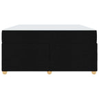 Estructura de cama con colchón Negro 140 x 200 cm tela
