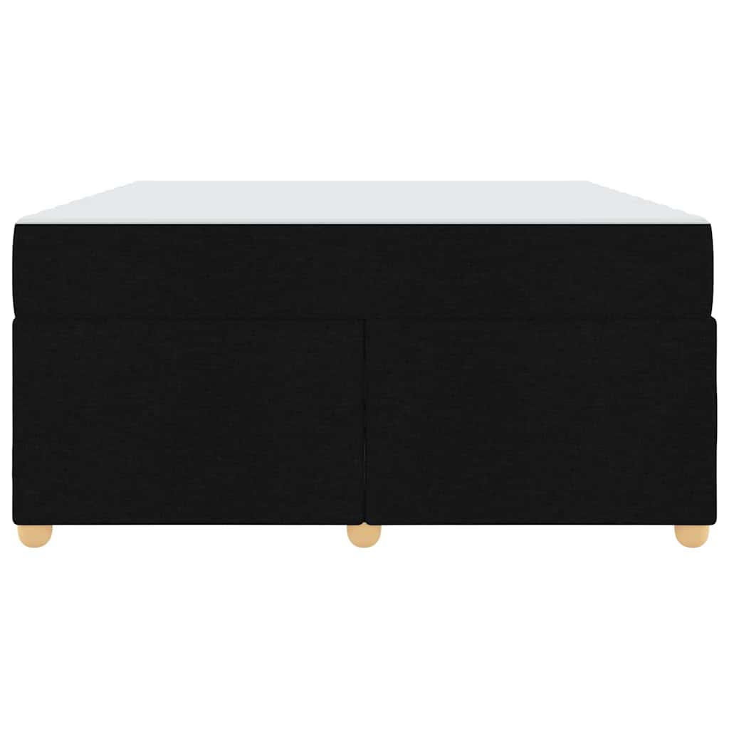 Estructura de cama con colchón Negro 140 x 200 cm tela
