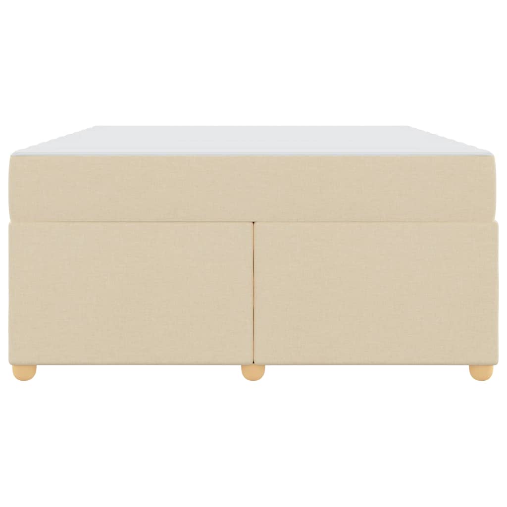 Estructura de cama con colchón Crema 140 x 200 cm tela