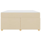 Estructura de cama con colchón Crema 140 x 200 cm tela