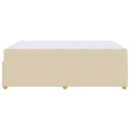 Estructura de cama con colchón Crema 140 x 200 cm tela