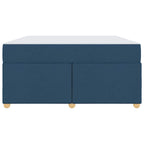 Estructura de cama con colchón Azul 140 x 200 cm tela