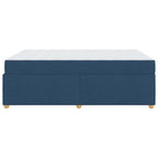Estructura de cama con colchón Azul 140 x 200 cm tela
