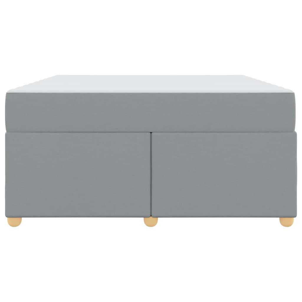 Estructura de cama con colchón Gris Claro 160 x 200 cm tela