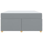 Estructura de cama con colchón Gris Claro 160 x 200 cm tela