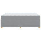 Estructura de cama con colchón Gris Claro 160 x 200 cm tela