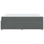 Estructura de cama con colchón Gris oscuro 160 x 200 cm tela