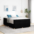 Estructura de cama con colchón Negro 160 x 200 cm tela