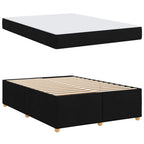 Estructura de cama con colchón Negro 160 x 200 cm tela