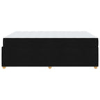 Estructura de cama con colchón Negro 160 x 200 cm tela