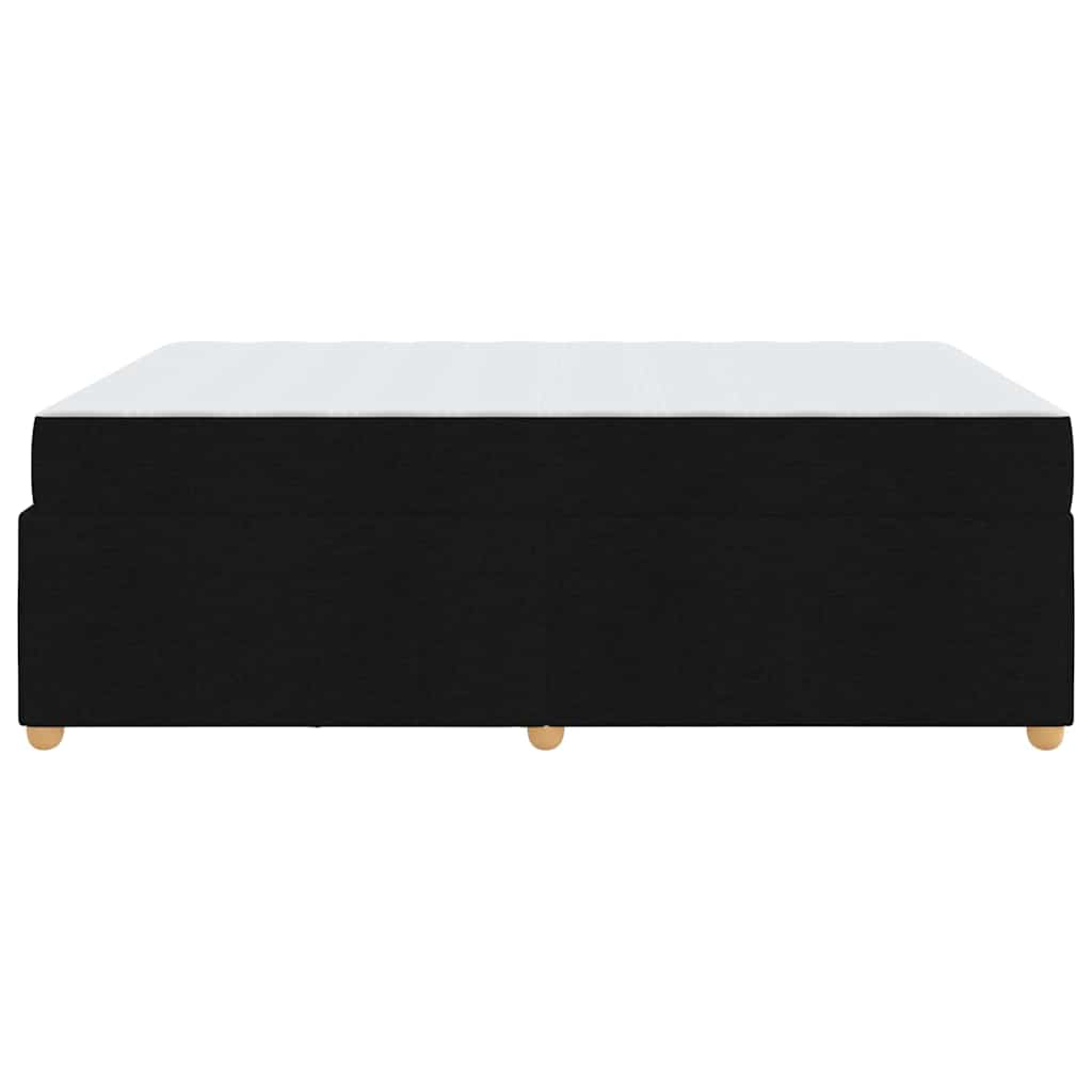 Estructura de cama con colchón Negro 160 x 200 cm tela