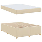 Estructura de cama con colchón Crema 160 x 200 cm tela