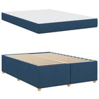 Estructura de cama con colchón Azul 160 x 200 cm tela