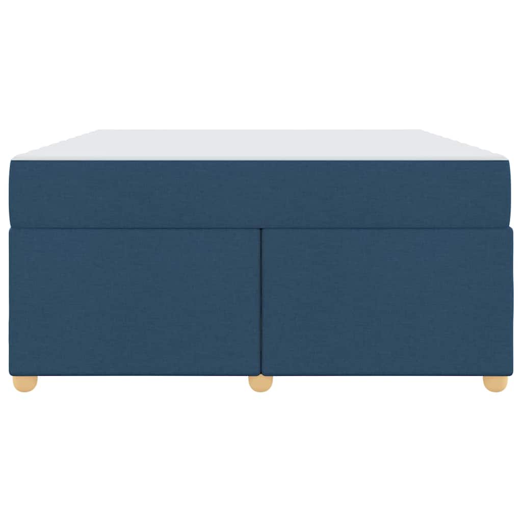Estructura de cama con colchón Azul 160 x 200 cm tela
