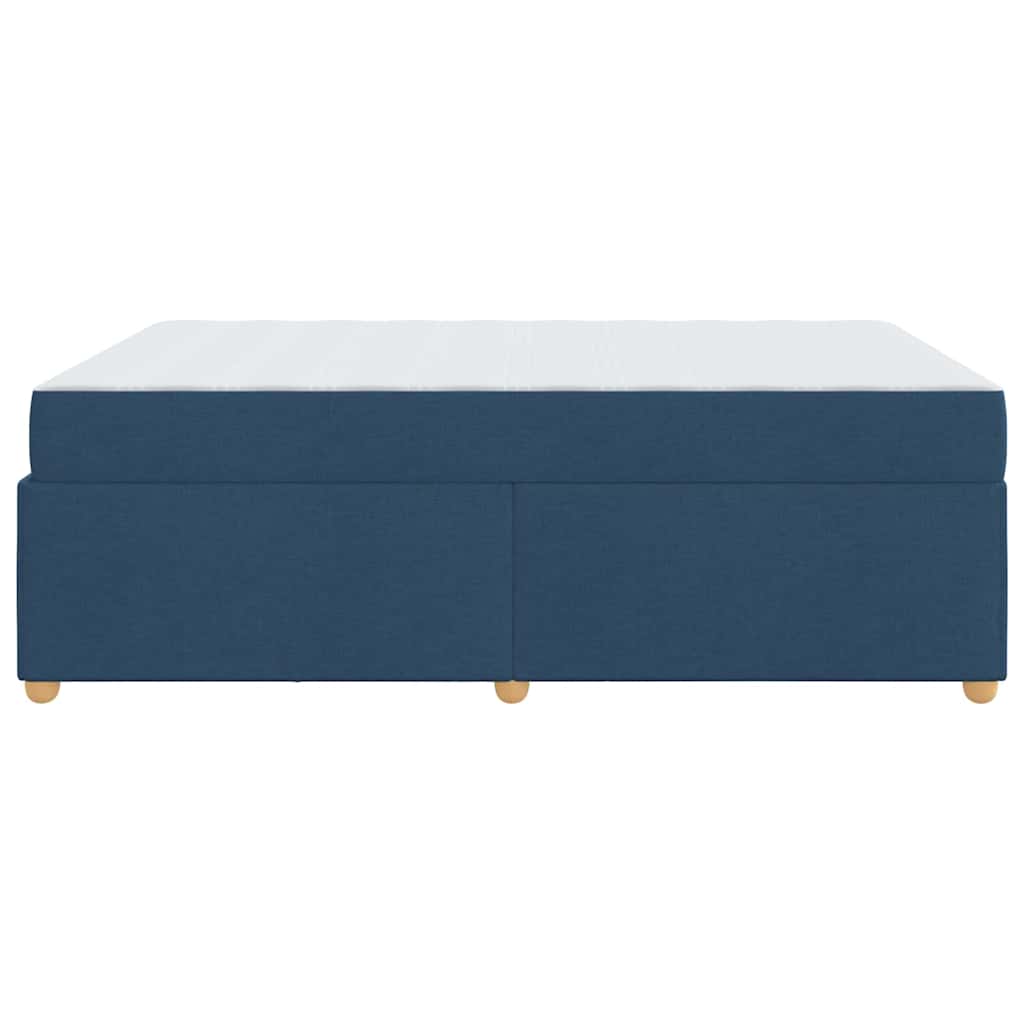 Estructura de cama con colchón Azul 160 x 200 cm tela