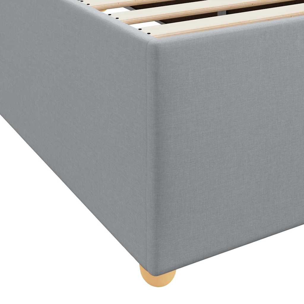 Estructura de cama con colchón Gris Claro 180 x 200 cm tela