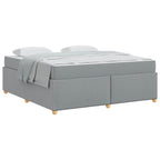 Estructura de cama con colchón Gris Claro 180 x 200 cm tela