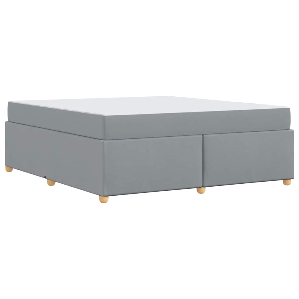 Estructura de cama con colchón Gris Claro 180 x 200 cm tela