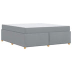 Estructura de cama con colchón Gris Claro 180 x 200 cm tela
