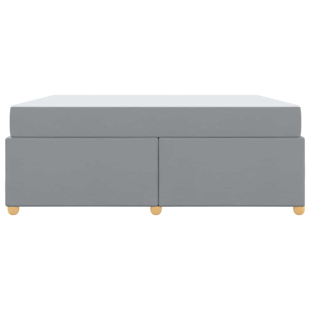 Estructura de cama con colchón Gris Claro 180 x 200 cm tela