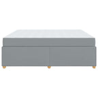 Estructura de cama con colchón Gris Claro 180 x 200 cm tela