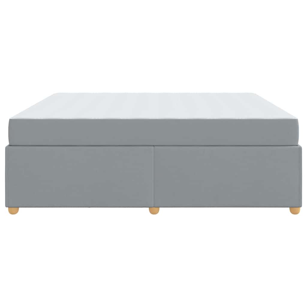 Estructura de cama con colchón Gris Claro 180 x 200 cm tela