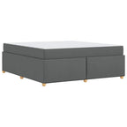 Estructura de cama con colchón Gris oscuro 180 x 200 cm tela