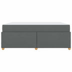 Estructura de cama con colchón Gris oscuro 180 x 200 cm tela