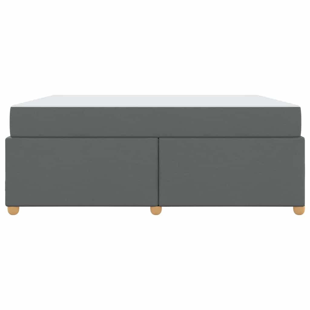 Estructura de cama con colchón Gris oscuro 180 x 200 cm tela