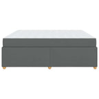 Estructura de cama con colchón Gris oscuro 180 x 200 cm tela