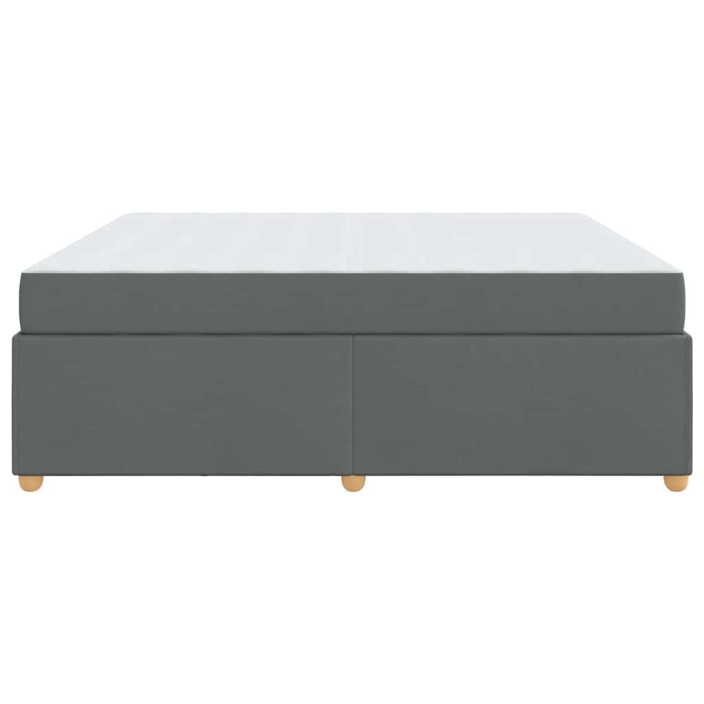 Estructura de cama con colchón Gris oscuro 180 x 200 cm tela