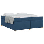 Estructura de cama con colchón Azul 180 x 200 cm tela