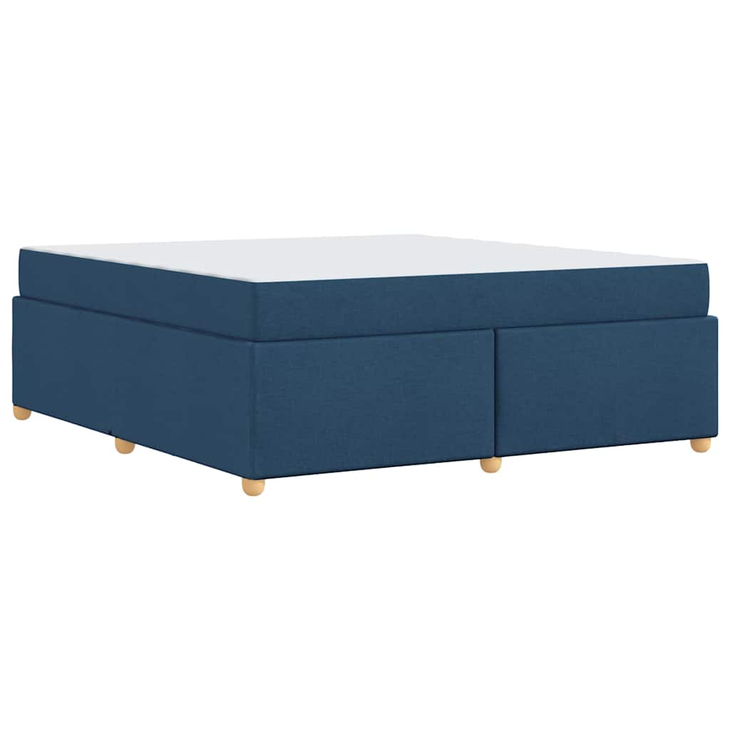Estructura de cama con colchón Azul 180 x 200 cm tela