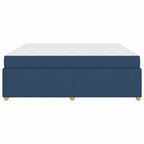 Estructura de cama con colchón Azul 180 x 200 cm tela