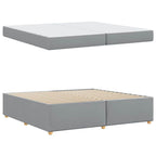Estructura de cama con colchón Gris Claro 200 x 200 cm tela