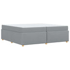 Estructura de cama con colchón Gris Claro 200 x 200 cm tela