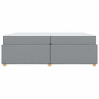 Estructura de cama con colchón Gris Claro 200 x 200 cm tela