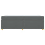 Estructura de cama con colchón Gris oscuro 200 x 200 cm tela