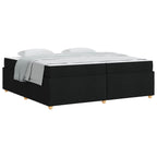 Estructura de cama con colchón Negro 200 x 200 cm tela