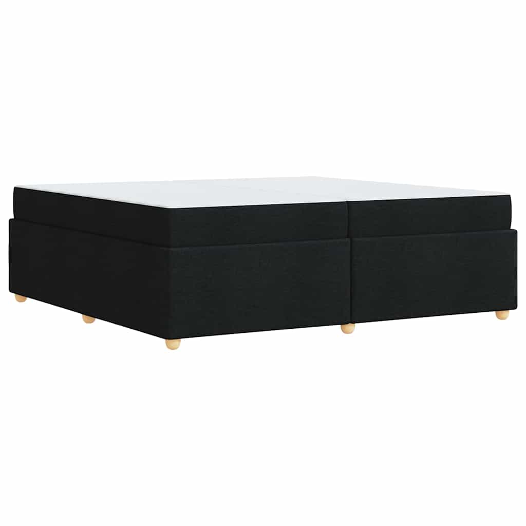 Estructura de cama con colchón Negro 200 x 200 cm tela